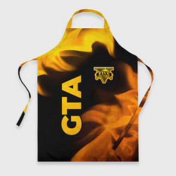 Фартук кулинарный GTA - gold gradient: надпись, символ, цвет: 3D-принт