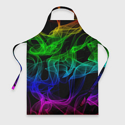 Фартук кулинарный Разноцветный неоновый дым, цвет: 3D-принт