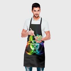 Фартук кулинарный Biohazard - неоновый знак, цвет: 3D-принт — фото 2
