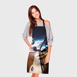 Фартук кулинарный Бэха мчится по ночному городу, цвет: 3D-принт — фото 2