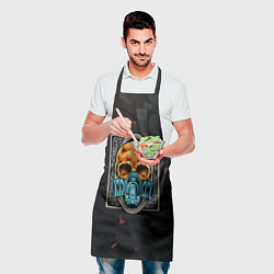 Фартук кулинарный Череп в распираторе, цвет: 3D-принт — фото 2