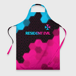Фартук кулинарный Resident Evil - neon gradient: символ сверху, цвет: 3D-принт