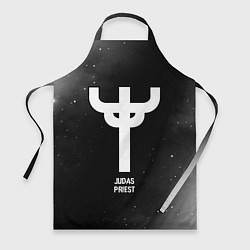 Фартук кулинарный Judas Priest glitch на темном фоне, цвет: 3D-принт