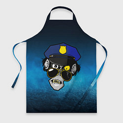 Фартук кулинарный Череп полицейского, цвет: 3D-принт