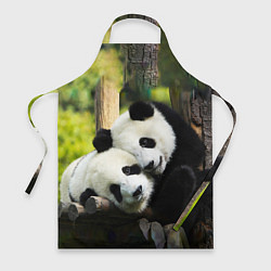 Фартук кулинарный Влюблённые панды, цвет: 3D-принт