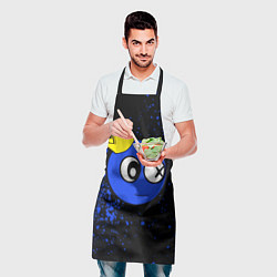 Фартук кулинарный Радужные друзья - Синий в короне, цвет: 3D-принт — фото 2