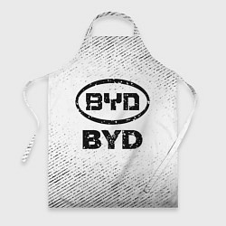 Фартук кулинарный BYD с потертостями на светлом фоне, цвет: 3D-принт