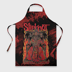Фартук кулинарный Slipknot black and red, цвет: 3D-принт