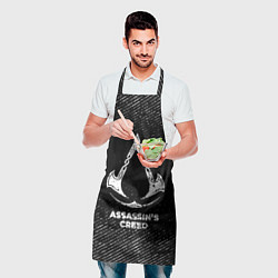 Фартук кулинарный Assassins Creed с потертостями на темном фоне, цвет: 3D-принт — фото 2