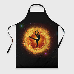 Фартук кулинарный Танец балерины в огненном шаре, цвет: 3D-принт