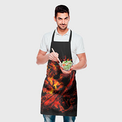 Фартук кулинарный Человек бензопила против всех, цвет: 3D-принт — фото 2