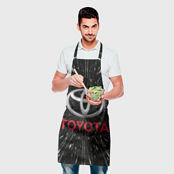 Фартук кулинарный Тойота, эмблема, автомобильная тема, цвет: 3D-принт — фото 2