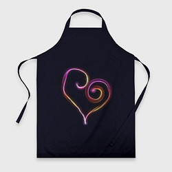 Фартук кулинарный Неоновое сердечко, цвет: 3D-принт