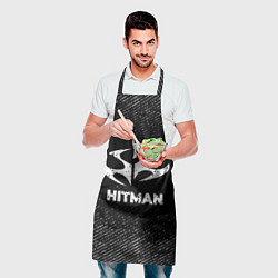Фартук кулинарный Hitman с потертостями на темном фоне, цвет: 3D-принт — фото 2