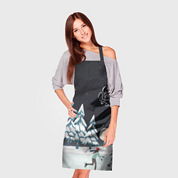 Фартук кулинарный Новогодняя ночь, цвет: 3D-принт — фото 2