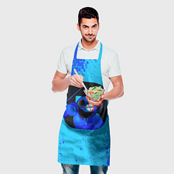 Фартук кулинарный Радужные друзья: Синий глитч, цвет: 3D-принт — фото 2
