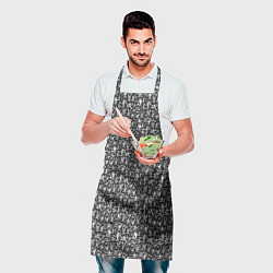 Фартук кулинарный Человечки привидения, цвет: 3D-принт — фото 2