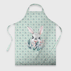 Фартук кулинарный Кролик в цветах, цвет: 3D-принт