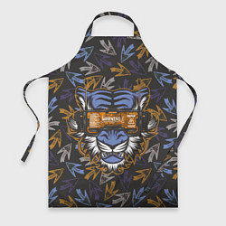 Фартук кулинарный Тигр в киберочках, цвет: 3D-принт