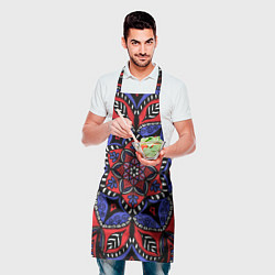 Фартук кулинарный Мандала в цветах триколора, цвет: 3D-принт — фото 2