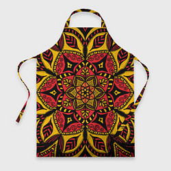 Фартук кулинарный Мандала в стиле хохломы, цвет: 3D-принт