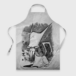 Фартук кулинарный Кот зловред - червяк джим, цвет: 3D-принт