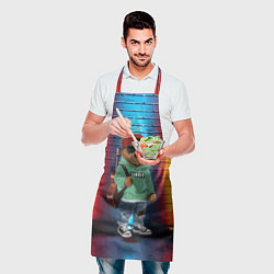 Фартук кулинарный Мишка гитарист, цвет: 3D-принт — фото 2