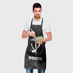 Фартук кулинарный Doom с потертостями на темном фоне, цвет: 3D-принт — фото 2