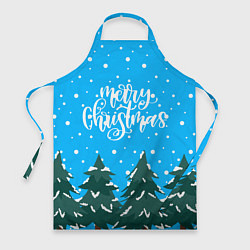 Фартук кулинарный Merry christmas - Ёлочки, цвет: 3D-принт