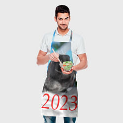Фартук кулинарный Кролик символ наступающего нового года, цвет: 3D-принт — фото 2