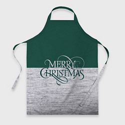 Фартук кулинарный Merry Christmas зелёный, цвет: 3D-принт