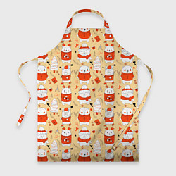 Фартук кулинарный New year bears, цвет: 3D-принт