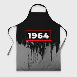 Фартук кулинарный 1964 - в красной рамке на темном, цвет: 3D-принт