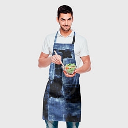 Фартук кулинарный Синий абстракт, цвет: 3D-принт — фото 2