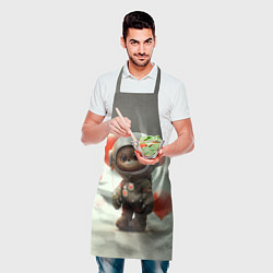 Фартук кулинарный Комонавт с красными шариками, цвет: 3D-принт — фото 2