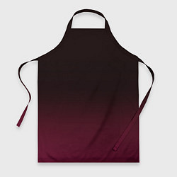 Фартук кулинарный Темно-малиновый градиент, цвет: 3D-принт