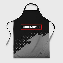 Фартук кулинарный Константин - в красной рамке на темном, цвет: 3D-принт