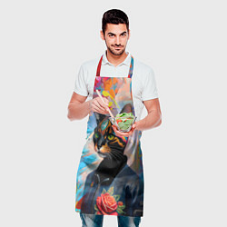 Фартук кулинарный Кошечка следящая за модой - нейросеть, цвет: 3D-принт — фото 2