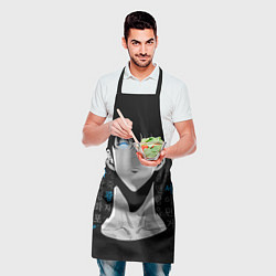 Фартук кулинарный Сон Джин Ву и корейские символы, цвет: 3D-принт — фото 2