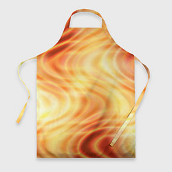 Фартук кулинарный Абстрактные оранжево-жёлтые солнечные волны, цвет: 3D-принт