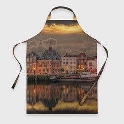 Фартук Мирный город на воде и тучи