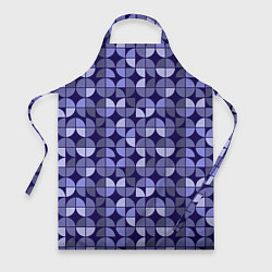 Фартук кулинарный Фиолетовая геометрия Ретро паттерн, цвет: 3D-принт