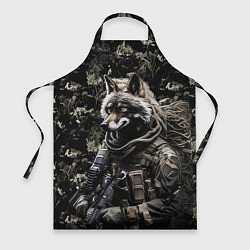 Фартук кулинарный Волк воин спецназа, цвет: 3D-принт