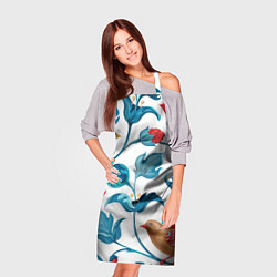 Фартук кулинарный Узоры и птицы, цвет: 3D-принт — фото 2