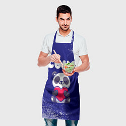 Фартук кулинарный Соня панда с сердечком, цвет: 3D-принт — фото 2