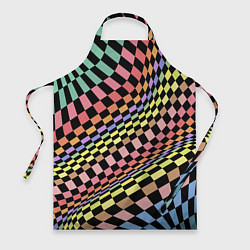 Фартук кулинарный Colorful avant-garde chess pattern - fashion, цвет: 3D-принт