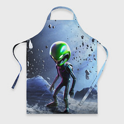 Фартук кулинарный Alien during a space storm, цвет: 3D-принт