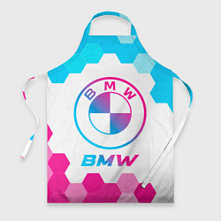 Фартук кулинарный BMW neon gradient style, цвет: 3D-принт