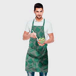 Фартук кулинарный Зеленые акварельные мазки, цвет: 3D-принт — фото 2