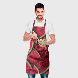 Фартук кулинарный Сочная текстура из долек арбуза, цвет: 3D-принт — фото 2